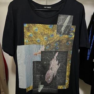 RAF Simons Peacock College T-shirt